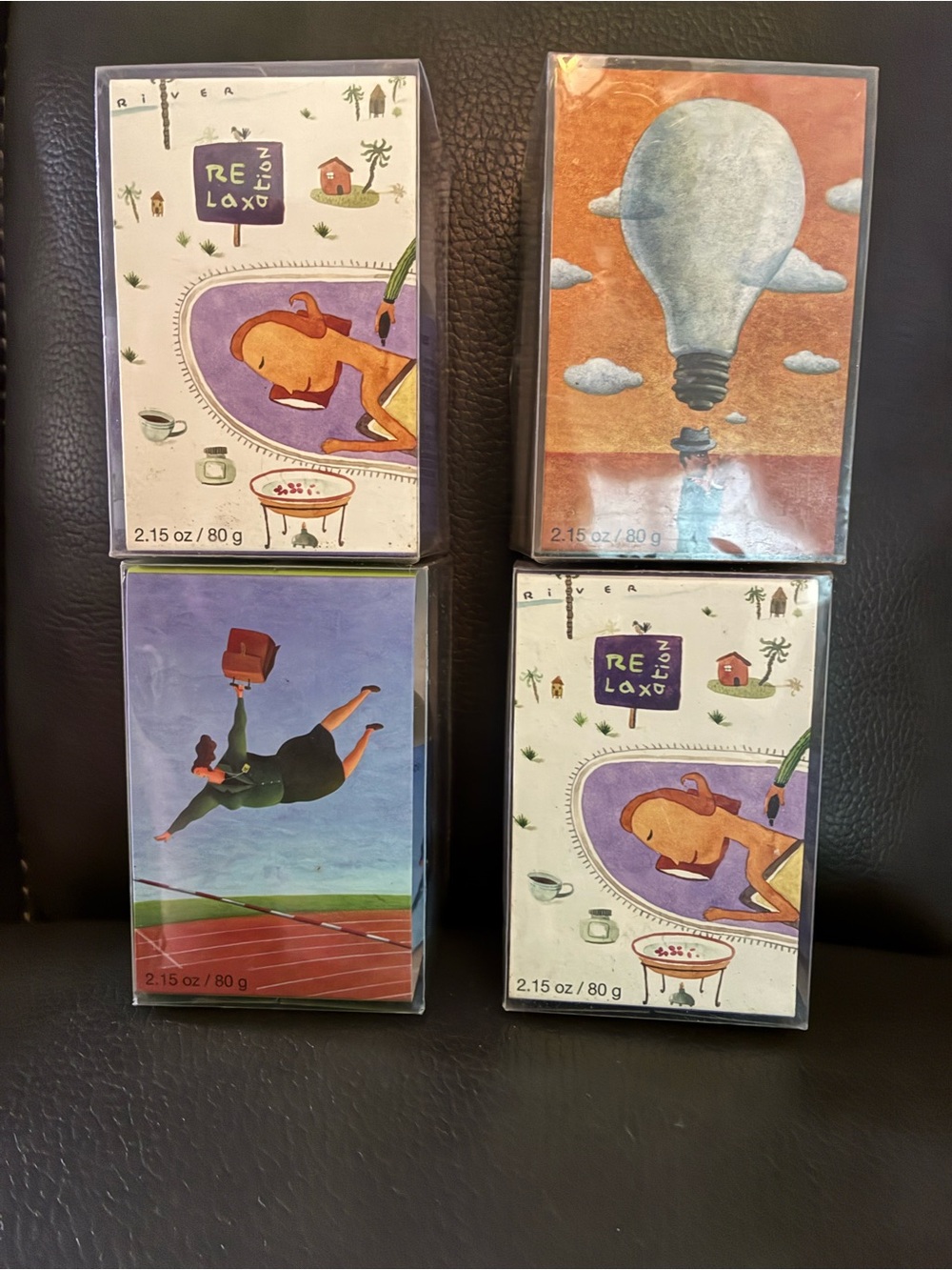 Vintage Pier 1 Imports Aroma Gel Fresheners - Assorted Mood Fragrances Set of 4